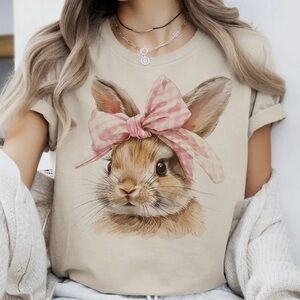 Easter Bunny w/Bow Graphic Tee